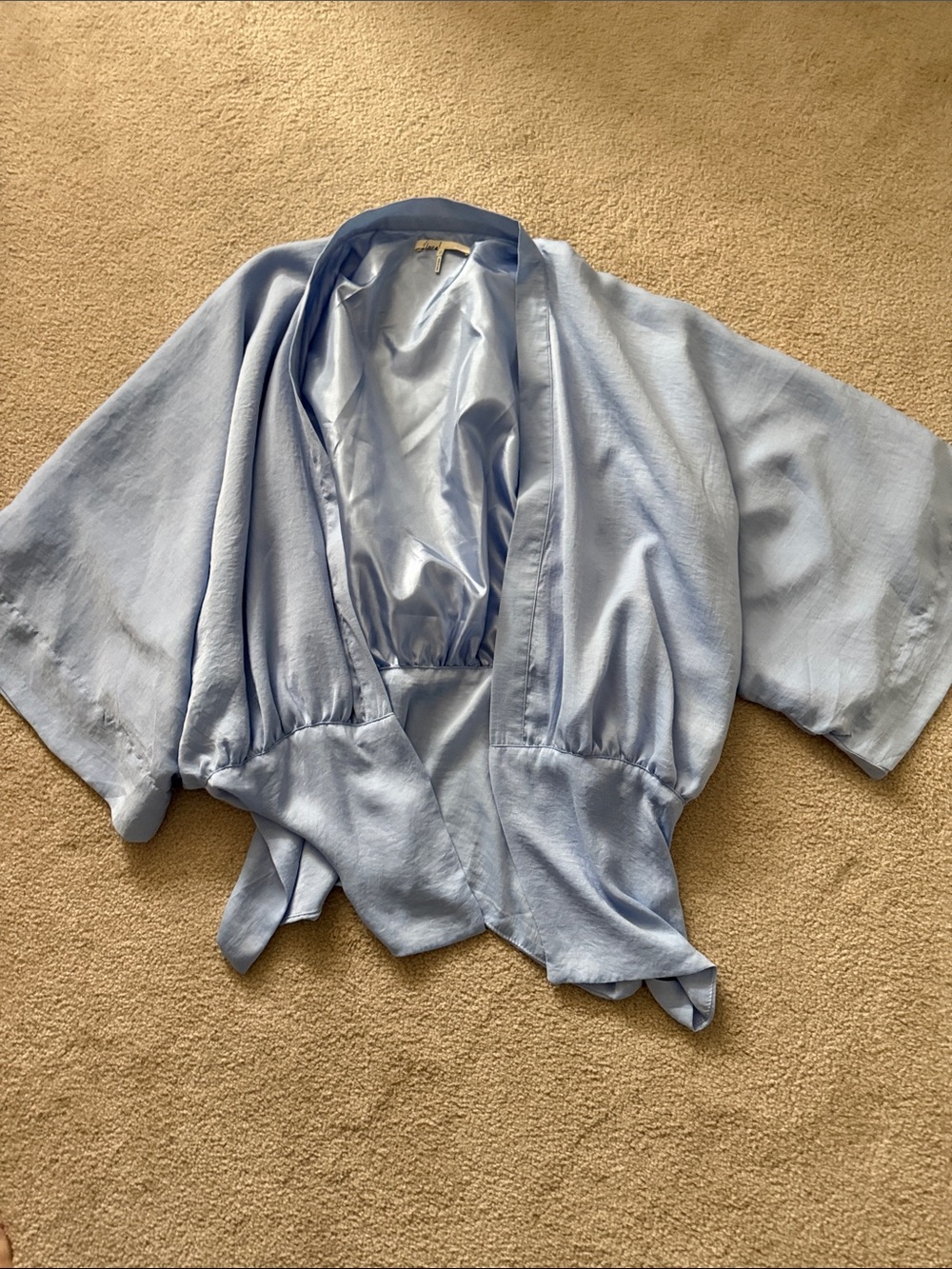 Floreat | Anthro Open Front Dolman Bat Sleeves Cropped Robe Kimono Jacket